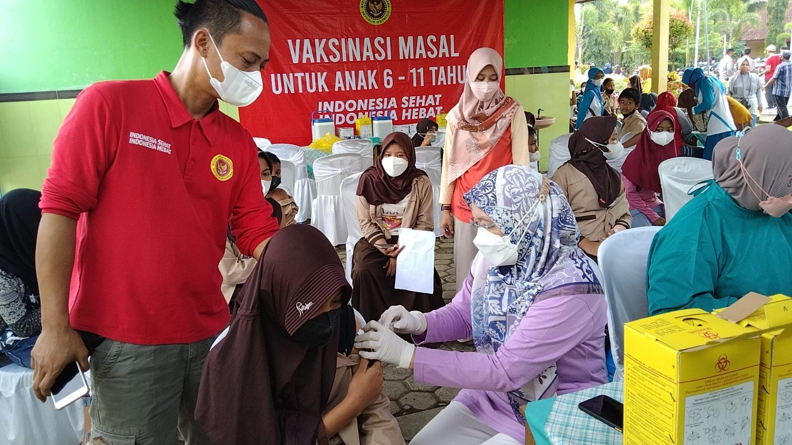 Dukung Pelaksanaan PTM, Binda Jateng Lakukan Vaksinasi Anak 6-11 tahun di 14 Kota/Kabupaten Jateng
